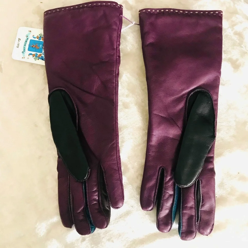 Portolano Rosebud Multi Colored Leather Gloves